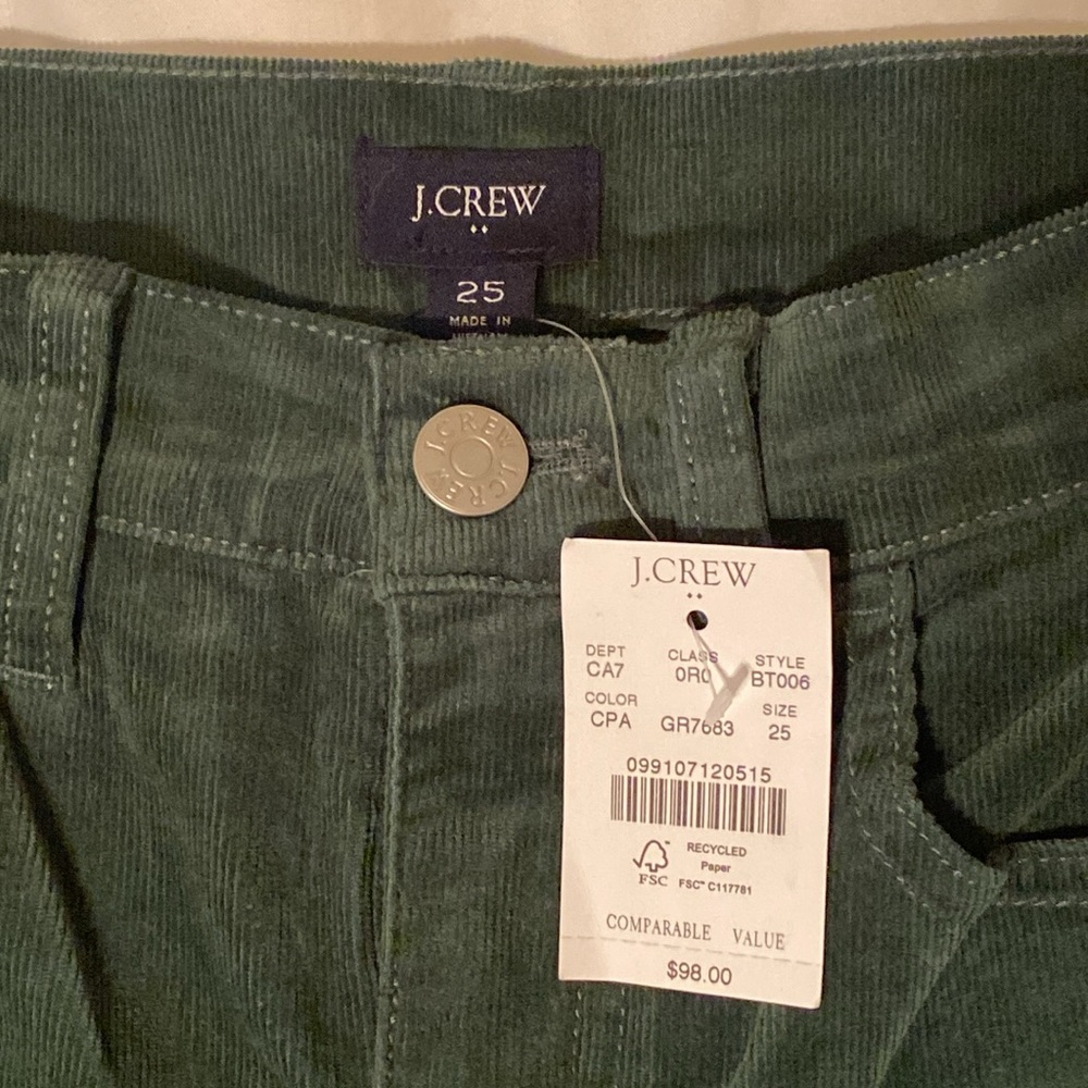 🆕 J. CREW - Corduroy full-length essential straight pant